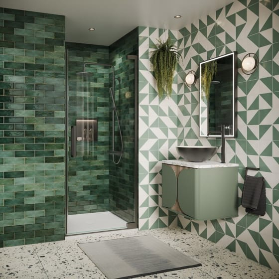 Image of Crosswater: Asura Hinged Shower Door (8mm)