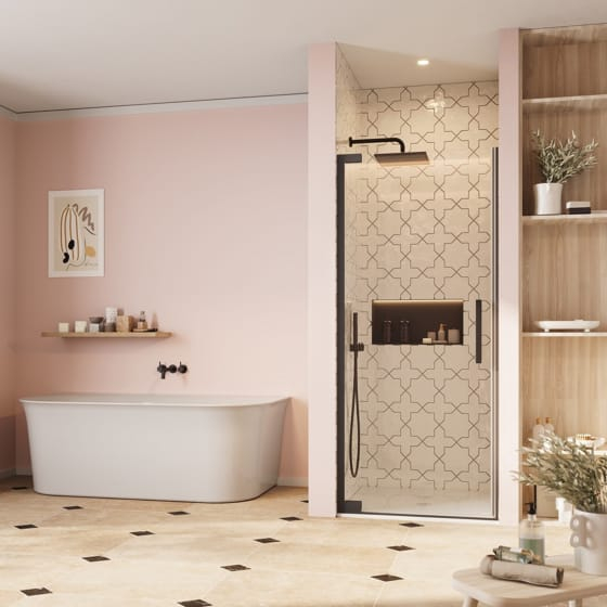 Image of Crosswater: Asura Hinged Shower Door (8mm)