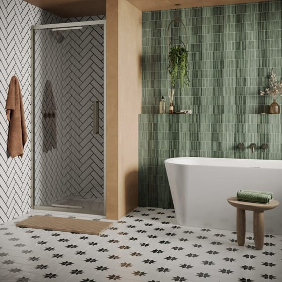 Image of Crosswater: Asura Infold Shower Door (8mm)