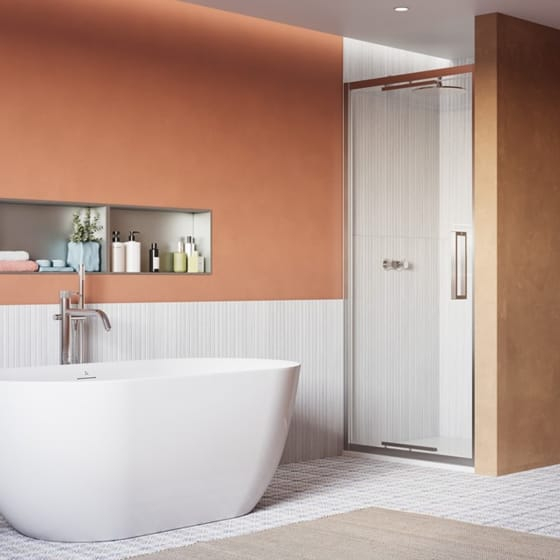 Image of Crosswater: Asura Infold Shower Door (8mm)