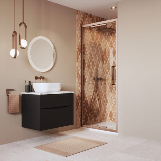Image of Crosswater: Asura Infold Shower Door (8mm)