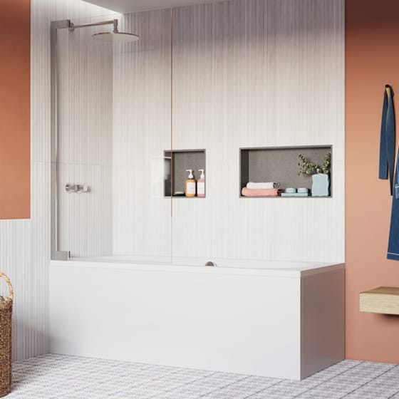 Image of Crosswater: Asura Hinged Bath Screen (8mm)