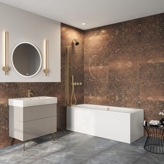Image of Crosswater: Asura Hinged Bath Screen (8mm)