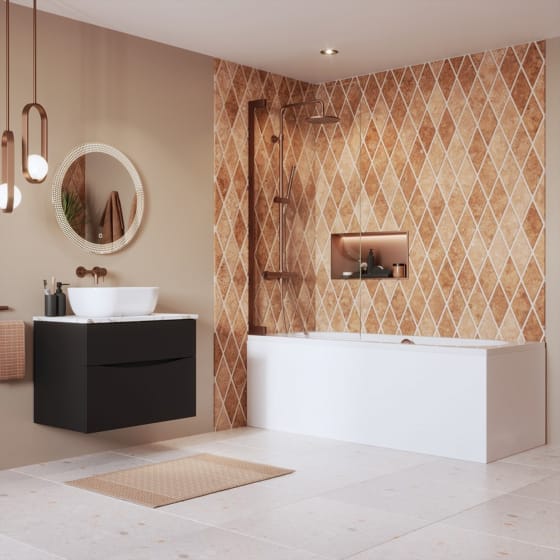 Image of Crosswater: Asura Hinged Bath Screen (8mm)