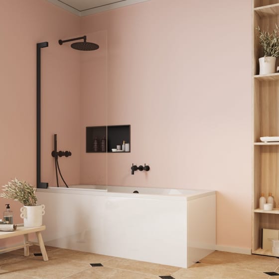 Image of Crosswater: Asura Hinged Bath Screen (8mm)