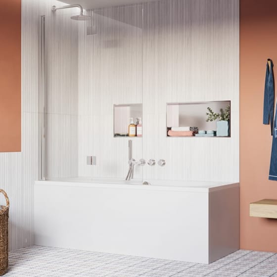 Image of Crosswater: Asura Fully Folding Bath Screen (8mm)