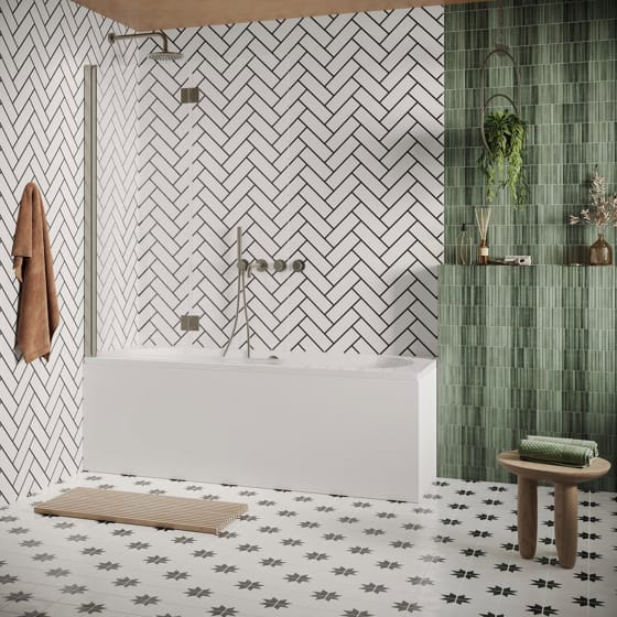 Image of Crosswater: Asura Fully Folding Bath Screen (8mm)
