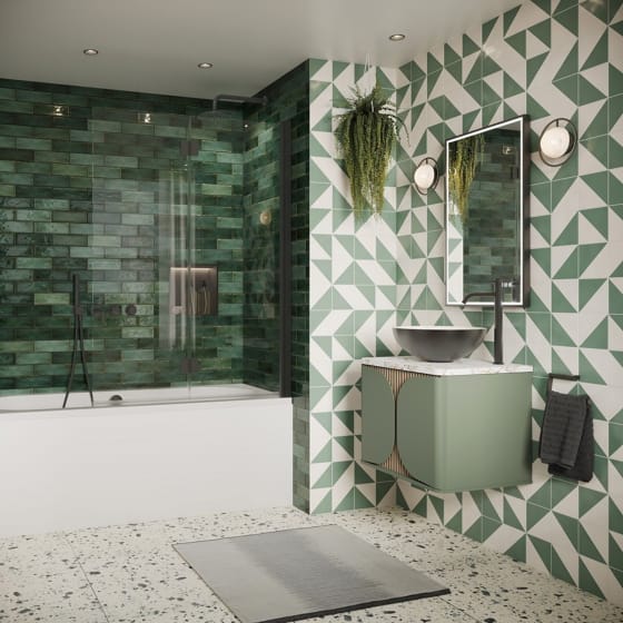 Image of Crosswater: Asura Fully Folding Bath Screen (8mm)