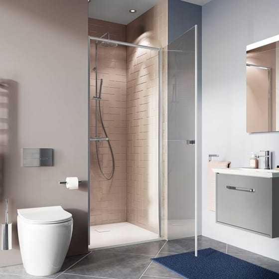 Image of Crosswater: Clear 6 Hinged Shower Door (6mm)