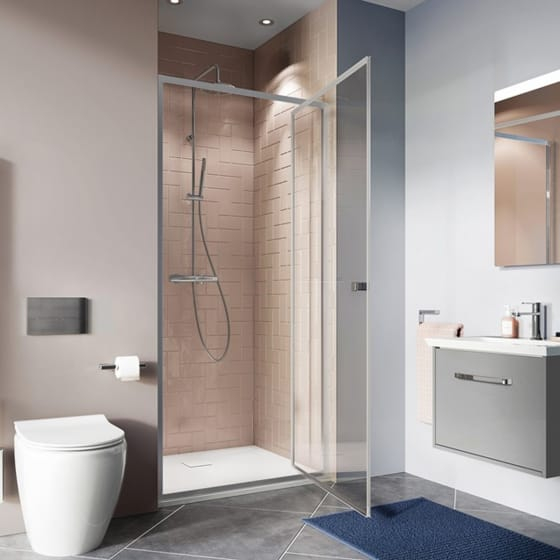 Image of Crosswater: Clear 6 Pivot Shower Door (6mm)