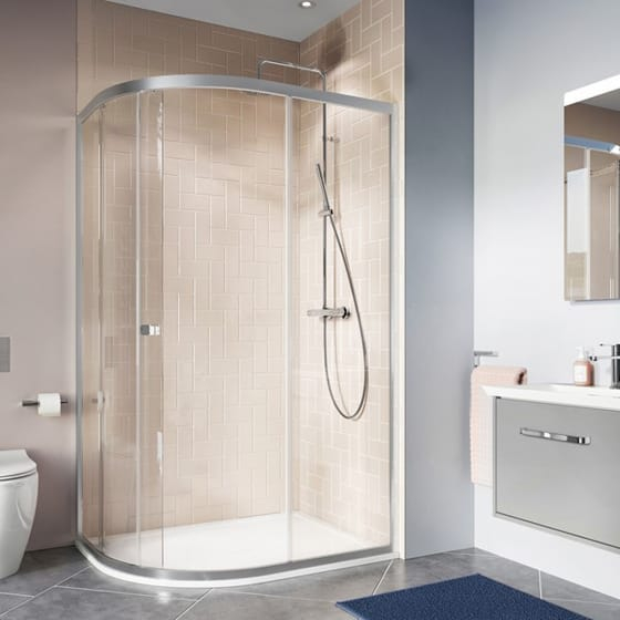 Image of Crosswater: Clear 6 Quadrant Single Shower Door (6mm)
