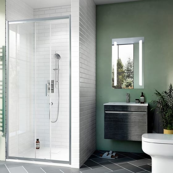 Image of Crosswater: Kai 6 Single Sliding Shower Door (6mm)