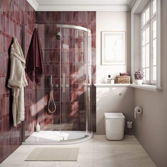 Image of Crosswater: Optix 10 Offset Quadrant Shower Enclosure (10mm)