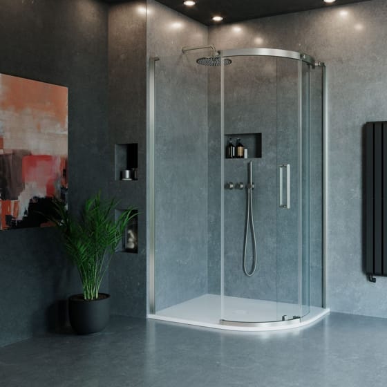 Image of Crosswater: Optix 10 Offset Quadrant Shower Enclosure (10mm)