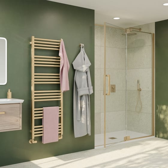 Image of Crosswater: Optix 10 Pivot Shower Door with Inline Panel (10mm)