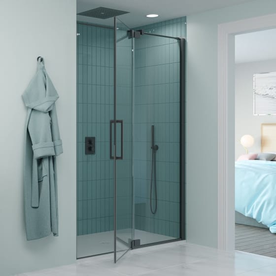Image of Crosswater: Optix 10 Pivot Shower Door with Inline Panel (10mm)