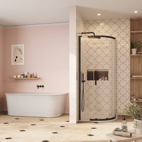 Image of Crosswater: Asura Quadrant Single Shower Door (8mm)