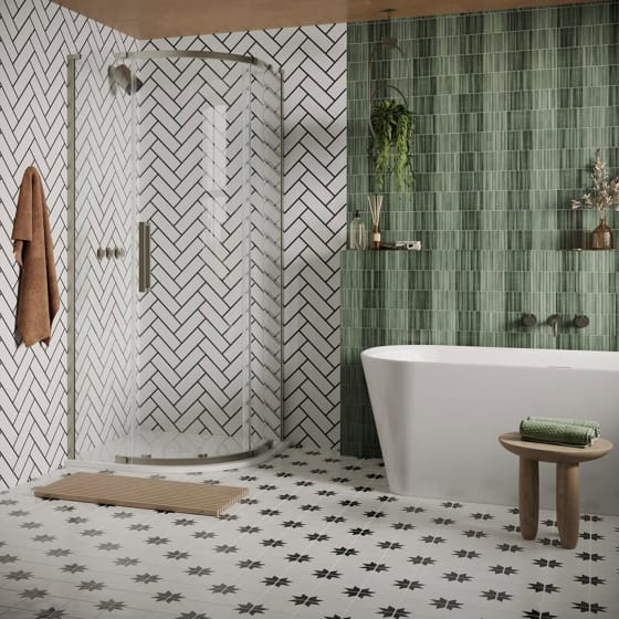 Image of Crosswater: Asura Quadrant Single Shower Door (8mm)
