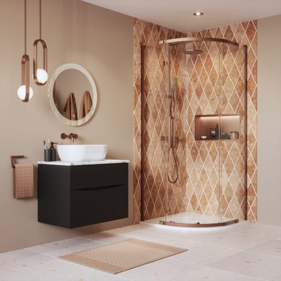 Image of Crosswater: Asura Quadrant Single Shower Door (8mm)
