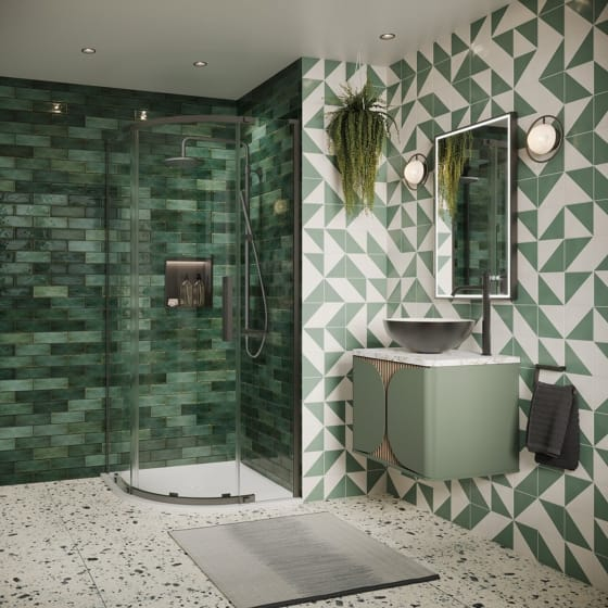 Image of Crosswater: Asura Quadrant Single Shower Door (8mm)