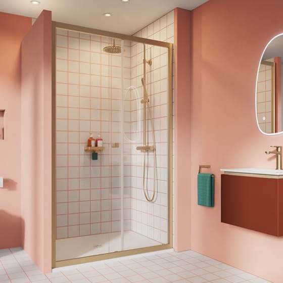 Image of Crosswater: Clear 6 Single Sliding Shower Door