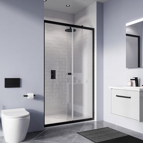 Image of Crosswater: Clear 6 Single Sliding Shower Door
