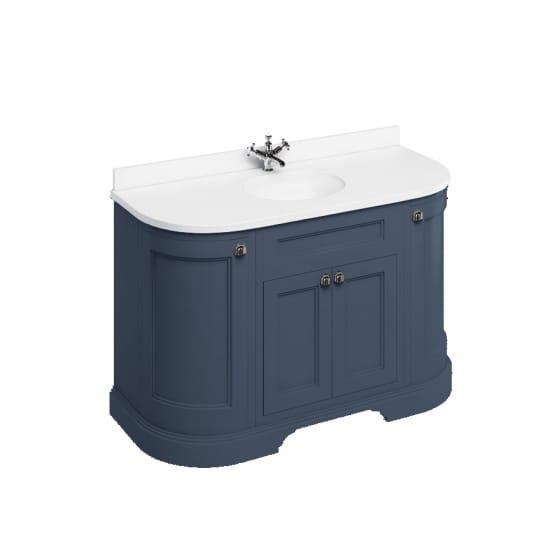 Image of Burlington Freestanding Curved Vanity Unit with Minerva Worktop and Basin
