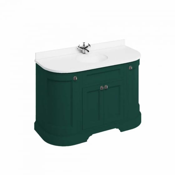 Image of Burlington Freestanding Curved Vanity Unit with Minerva Worktop and Basin