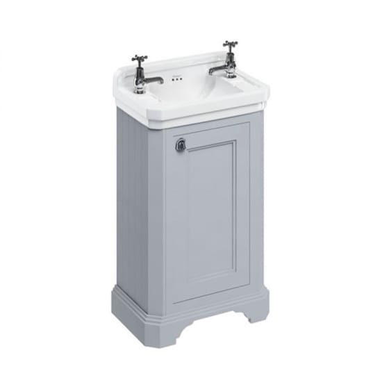 Image of Burlington Edwardian Freestanding 510mm Cloakroom Wide Vanity Unit with Basin