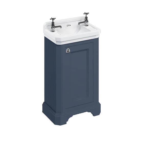 Image of Burlington Edwardian Freestanding 510mm Cloakroom Wide Vanity Unit with Basin