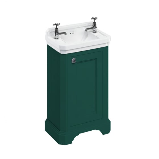 Image of Burlington Edwardian Freestanding 510mm Cloakroom Wide Vanity Unit with Basin