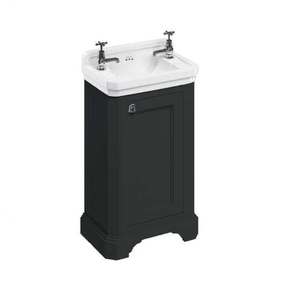 Image of Burlington Edwardian Freestanding 510mm Cloakroom Wide Vanity Unit with Basin