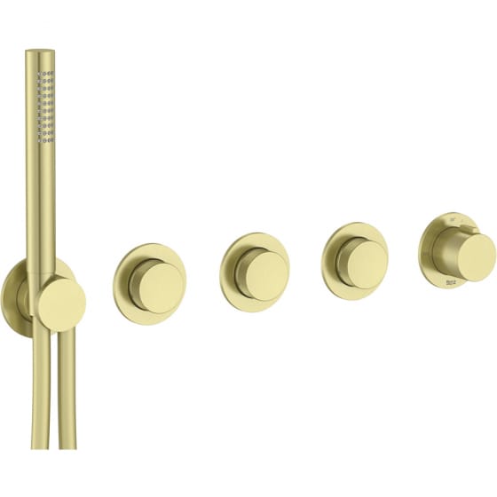 Image of Roca: T-Multi Switch Thermostatic Bath-shower Valve, Outlet and Handset (3-Way)