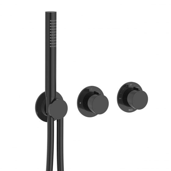 Image of Roca: T-Multi Wall-mounted Thermostatic Bath-shower Valve with Handset (2-Way)