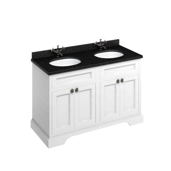 Image of Burlington 1300mm Freestanding Vanity Unit with Minerva Worktop and Double Basin