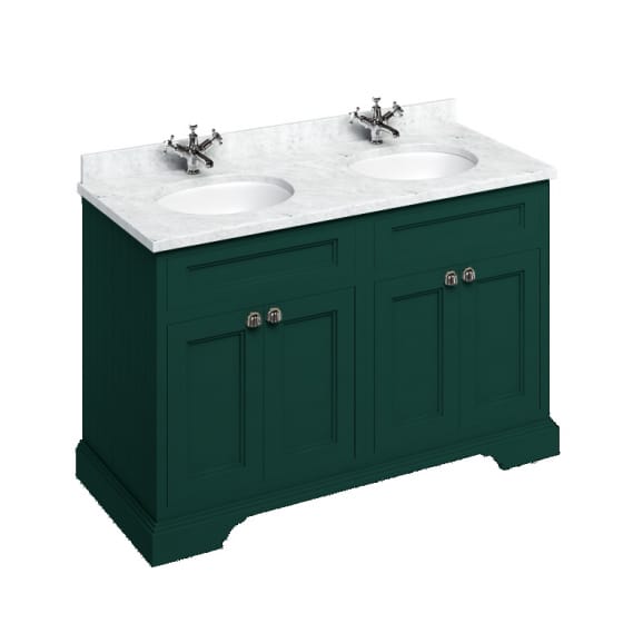 Image of Burlington 1300mm Freestanding Vanity Unit with Minerva Worktop and Double Basin