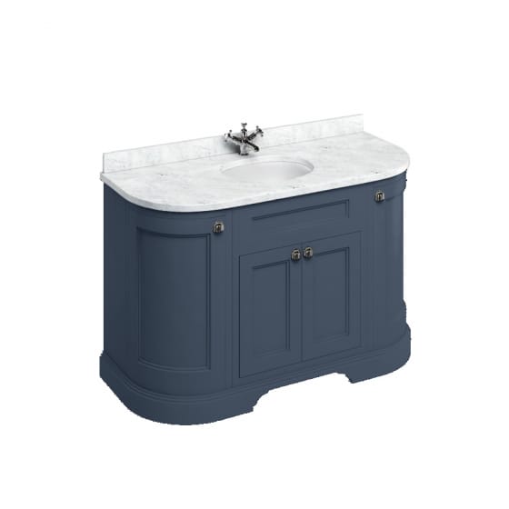 Image of Burlington Freestanding Curved Vanity Unit with Minerva Worktop and Basin