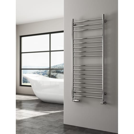 Image of Reina Luna Flat Stainless Steel Heated Towel Rail