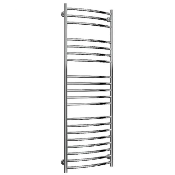 Image of Reina Eos Curved Stainless Steel Heated Towel Rail