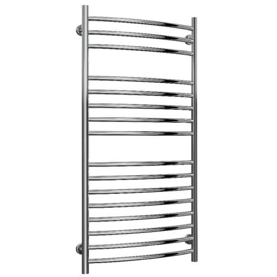 Image of Reina Eos Curved Stainless Steel Heated Towel Rail