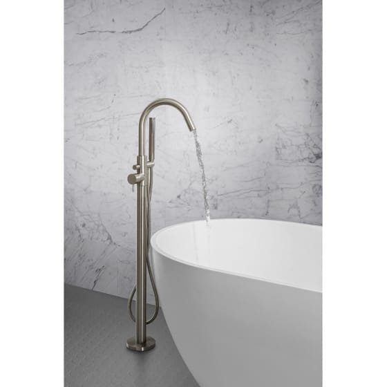 Image of Crosswater MPRO Freestanding Bath Tap With Shower Kit