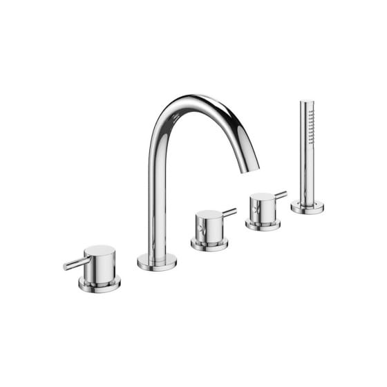 Image of Crosswater MPRO 5 Hole Bath Shower Tap Set