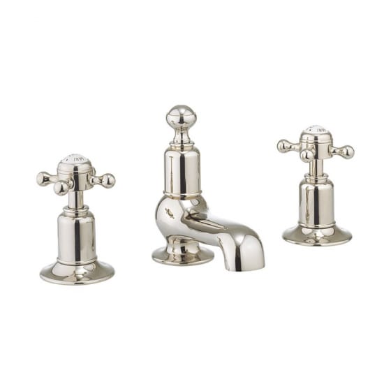 Image of Crosswater Belgravia Deck Mounted 3 Hole Basin Tap Set