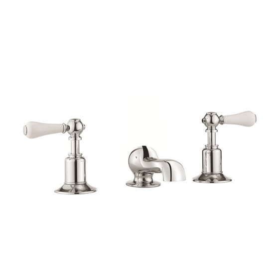 Image of Crosswater Belgravia Deck Mounted 3 Hole Basin Tap Set