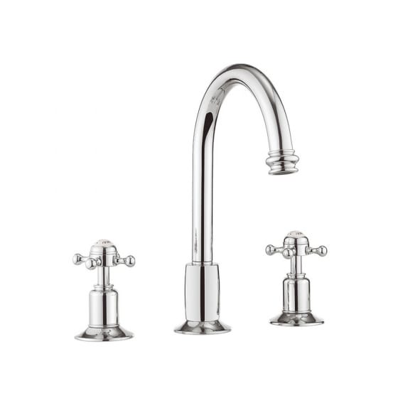 Image of Crosswater Belgravia Tall Deck Mounted 3 Hole Basin Tap Set