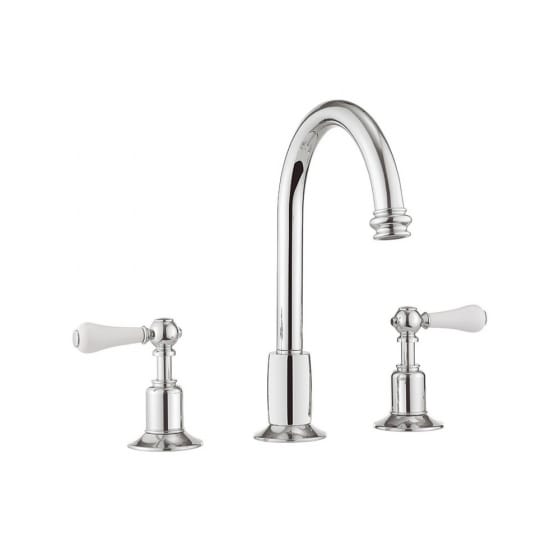 Image of Crosswater Belgravia Tall Deck Mounted 3 Hole Basin Tap Set