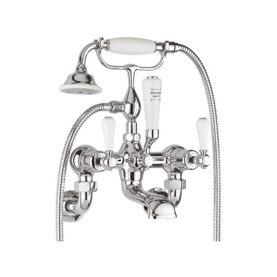 Image of Crosswater Belgravia Deck Mounted Bath Filler With Shower Kit