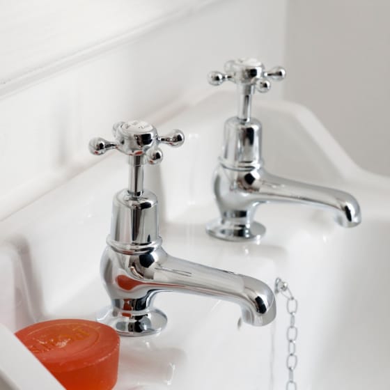 Image of Burlington Traditional Pillar Basin Taps