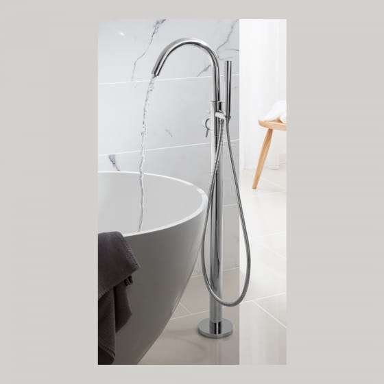 Image of Crosswater Design Freestanding Bath Tap With Shower Kit