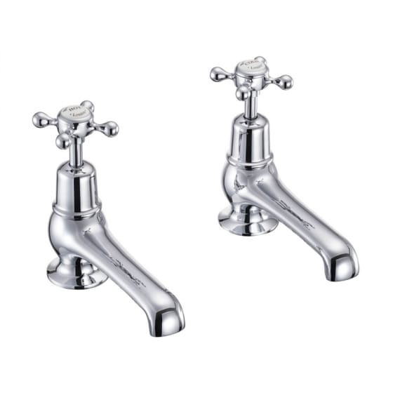 Image of Burlington Traditional Deck Mounted Bath Pillar Taps